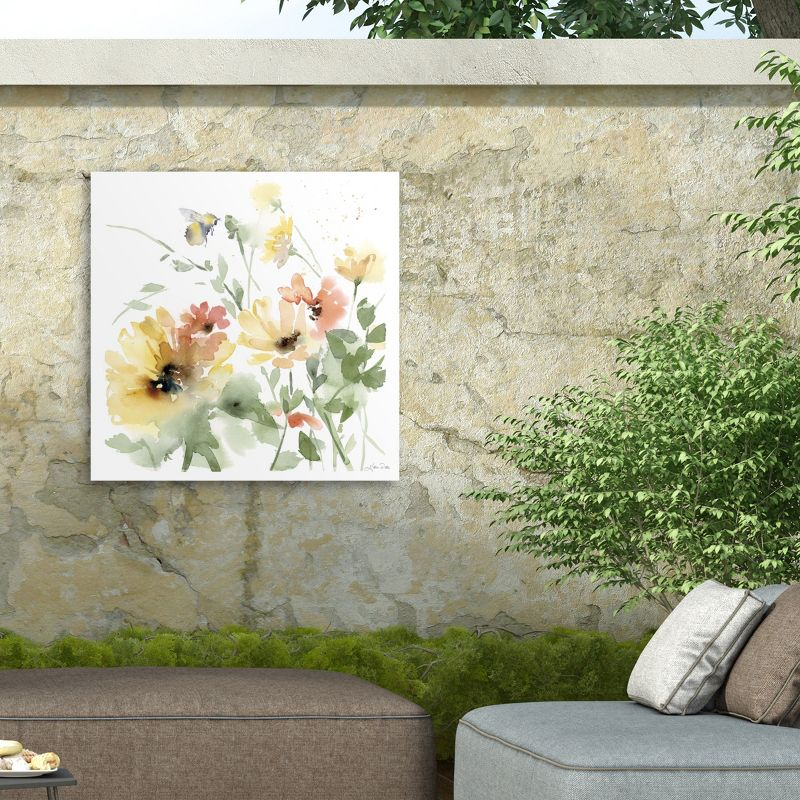 Trademark Fine Art - Katrina Pete 'Sunflower Meadow I' Outdoor Canvas - 18x18