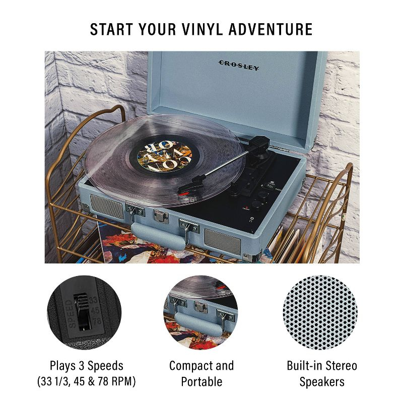Crosley Cruiser Plus Bluetooth Vinyl Record Player - Tourmaline