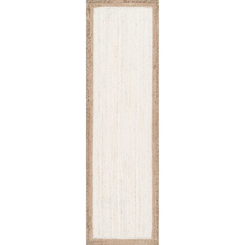 nuLOOM Eleonora Casual Jute Area Rug, Runner 2' 6" x 6', White
