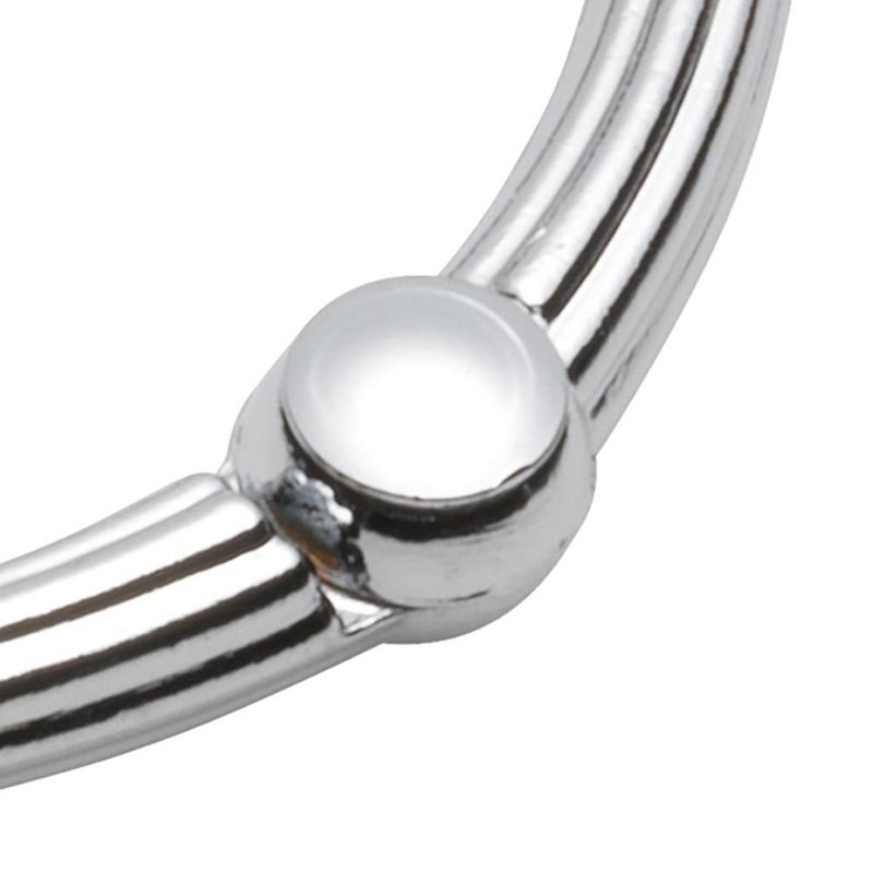 O Ring Style Shower Curtain Hooks 12-Piece Set 4"x 7" Chrome by Carnation Home Fashions