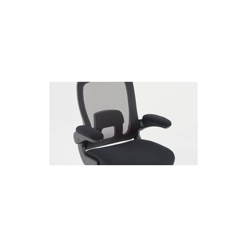 Flash Furniture HERCULES Series Big & Tall 500 lb. Rated Black Mesh/LeatherSoft Executive Ergonomic Office Chair with Adjustable Lumbar