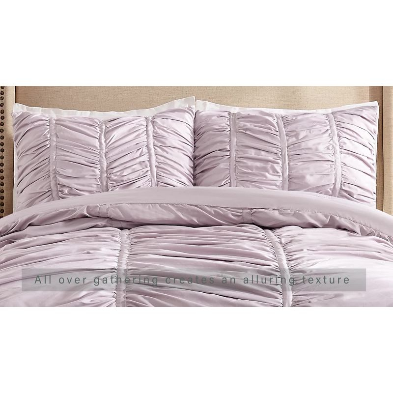 Modern Heirloom Emily Texture T/TXL Emily Texture Comforter Set Dark Gray: Polyester, Machine Washable, Includes Sham