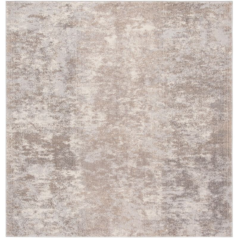 Madison MAD471 Power Loomed Indoor Accent Rug - Grey/Beige - 3'x3' - Safavieh