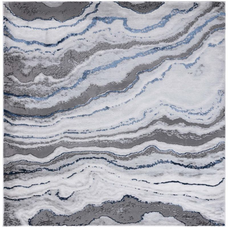 Swindle Abstract Gray/Blue Area Rug