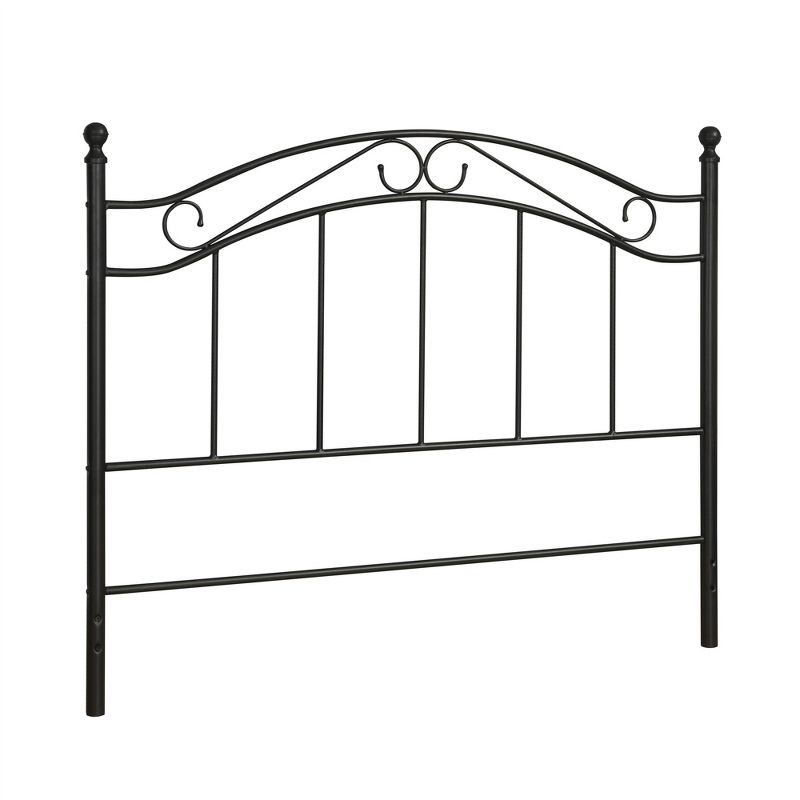 DHP Full/Queen Metal Headboard with Delicate Detailing, Black