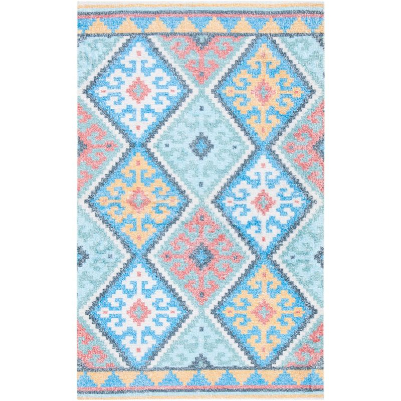 Saffron SFN560 Hand Loomed Area Rug - Blue/Aqua - 3'x5' - Safavieh.