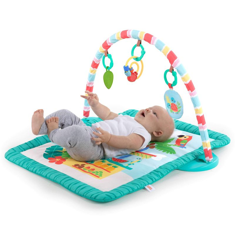 Bright Starts Tiki Toy Bar Baby Activity Gym & Tummy Time Mat - Newborn - 3 Years
