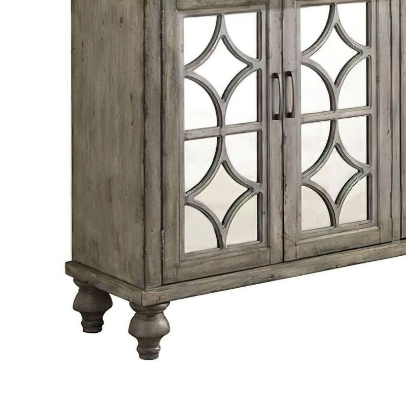 60" Velika Accent Table Weathered Gray - Acme Furniture