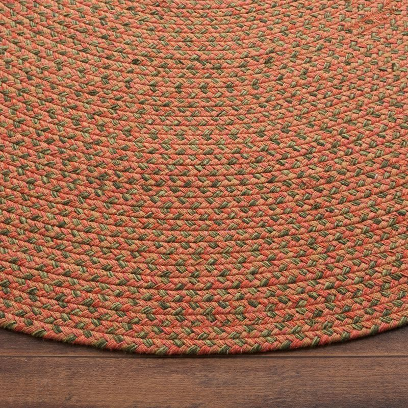 Braided BRD166 Hand Woven Indoor Area Rug - Multi - 5'x8' Oval - Safavieh