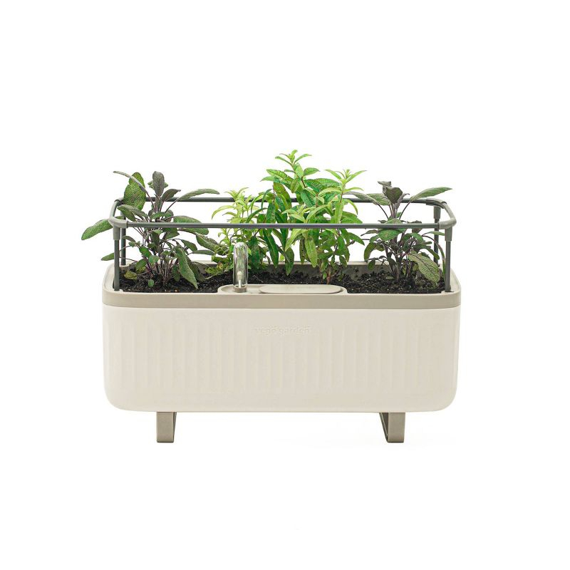 Vego Garden Mini Herb Plastic Outdoor Pot Planter with Trellis