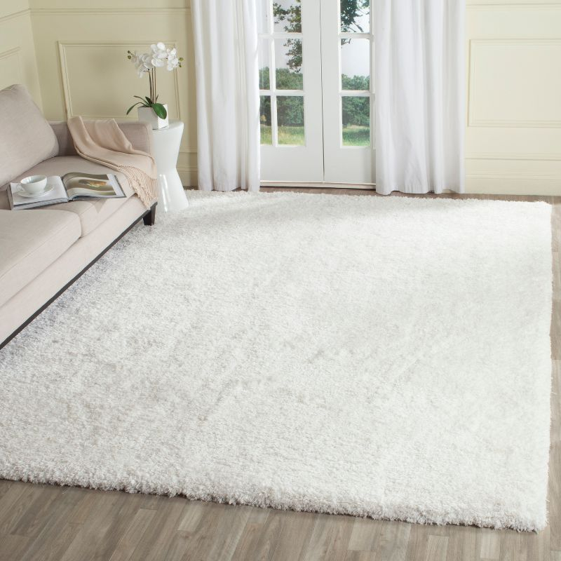 Supreme Shag SGS621 Hand Tufted Indoor Area Rug - Ivory - 8'x10' - Safavieh