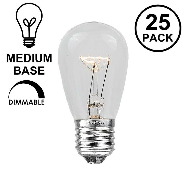 Novelty Lights Blue S14 Edison Hanging Outdoor String Light Replacement Bulbs E26 medium Base 11 Watt