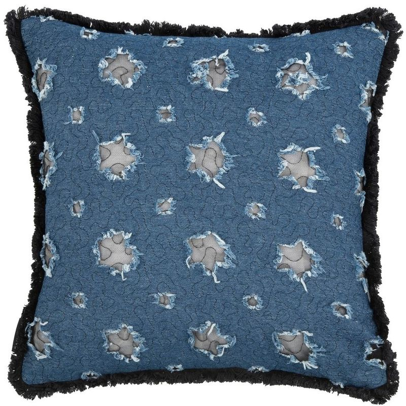 Fringed Reversible Throw Pillow