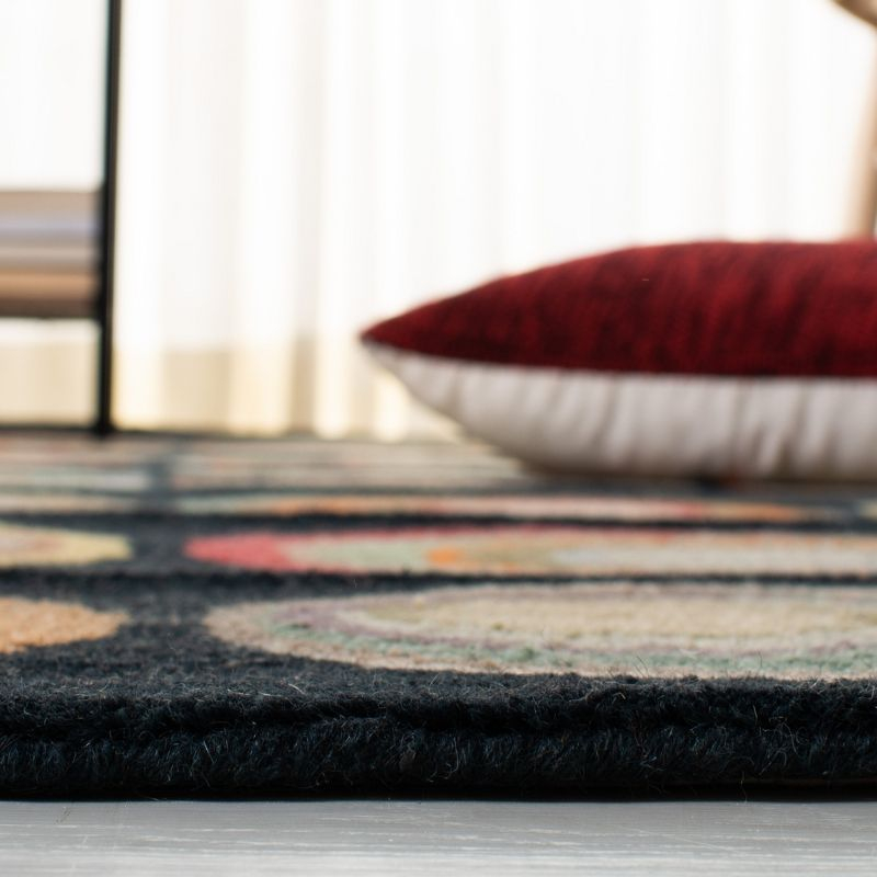 Soho SOH921 Hand Tufted Indoor Area Rug - Black/Multi - 8'x8' - Safavieh