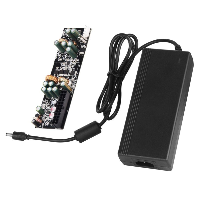 SilverStone Technology  Power Supply Kit, 120W DC-DC Board, 12V/10A Adapter, Black Wires, 20+4 Pin Motherboard, 4+4 EPS, 3x SATA, 1x 4-Pin Peripheral