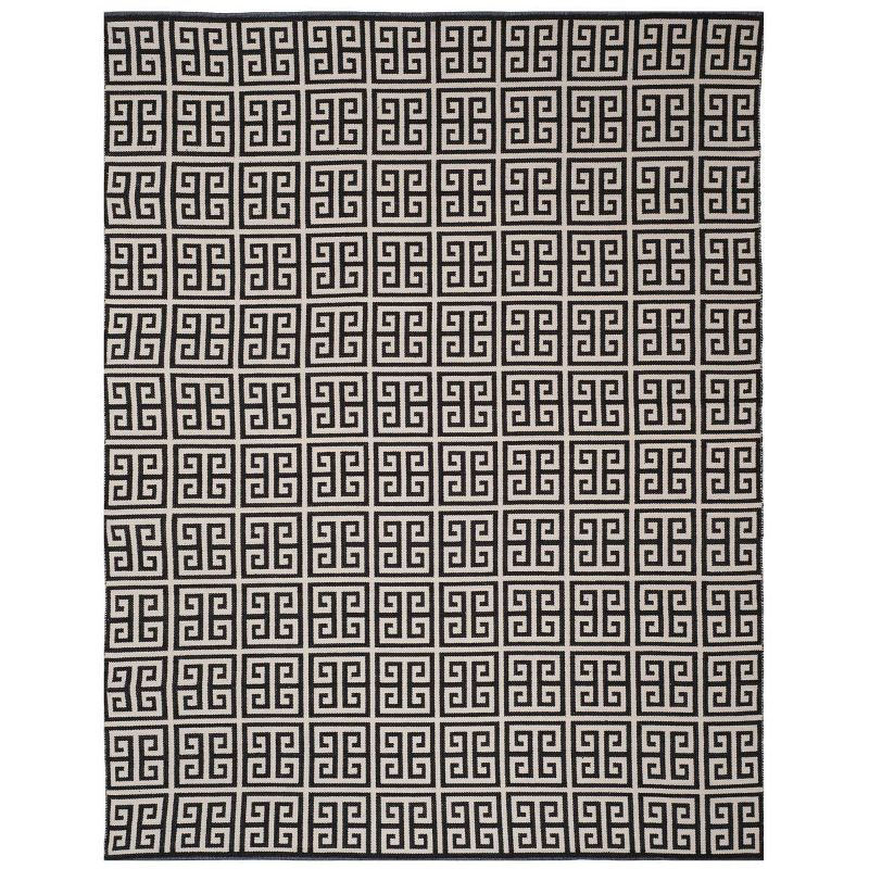 Montauk MTK724 Hand Woven Indoor Area Rug - Black/Ivory - 8'x10' - Safavieh.