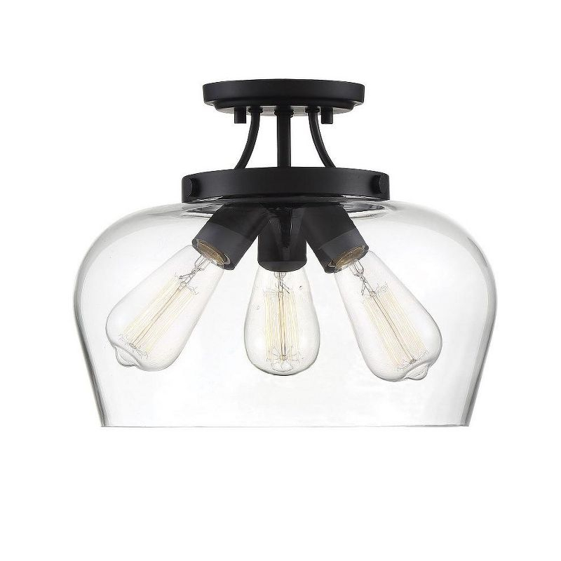 Savoy House Octave 3 - Light Semi-Flush Mount in  Black