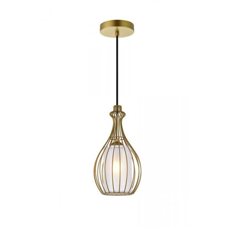 Elegant Lighting Miya 1 Light Brass Pendant