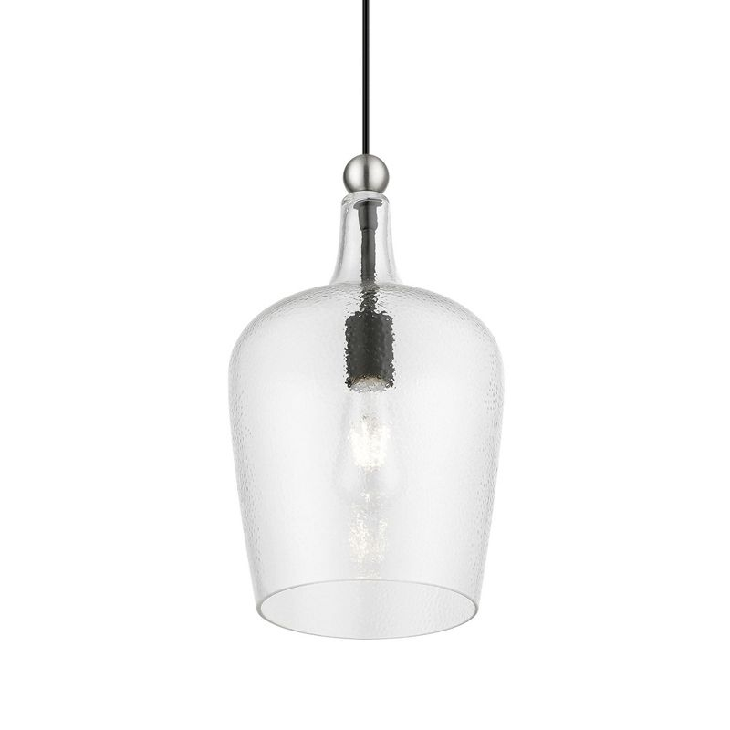 Livex Lighting Avery 1 - Light Pendant in  Black/Brushed Nickel
