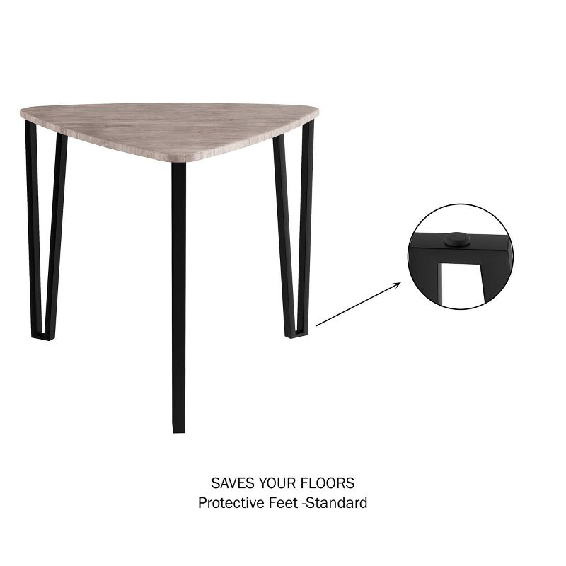 Nesting Tables Modern Wood Grain Brown - Yorkshire Home: Chic Set of 3, Space-Saving Design