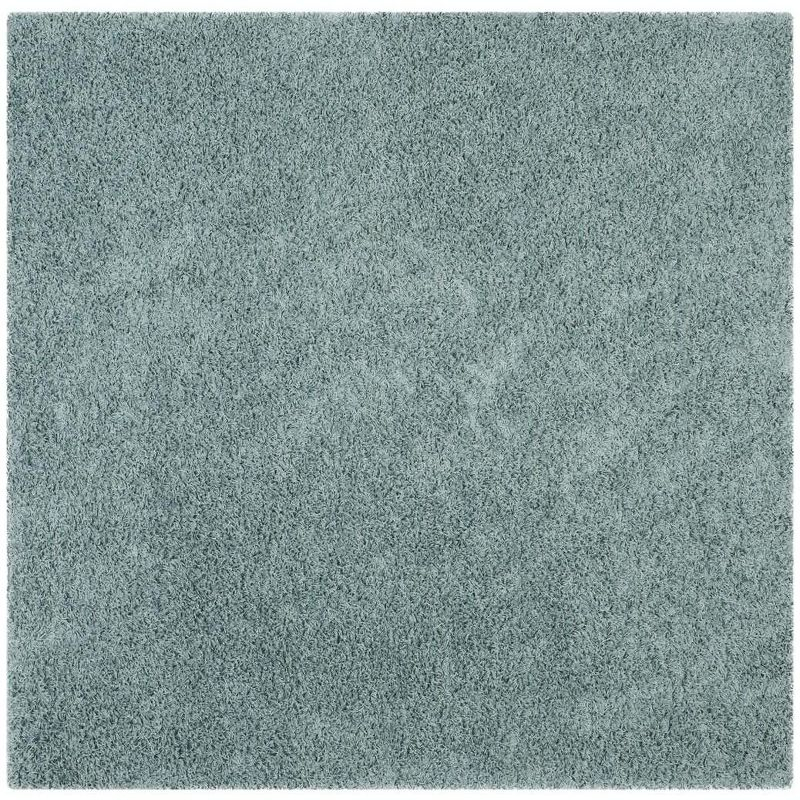 Athens Shag SGA119 Power Loomed Indoor Area Rug - Seafoam - 6'7"x6'7" - Safavieh