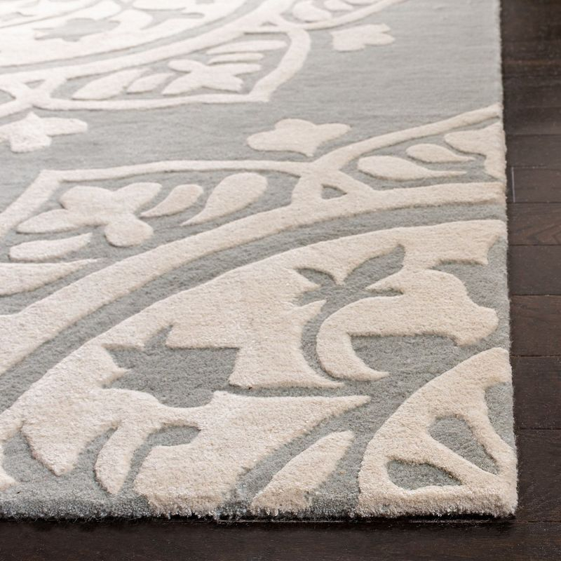 Bella BEL136 Hand Tufted Accent Rug Grey / Ivory 2'-6" X 4' - Safavieh.