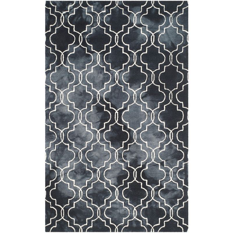 Dip Dye DDY676 Hand Tufted Area Rug - Graphite/Ivory - 5'x8' - Safavieh.