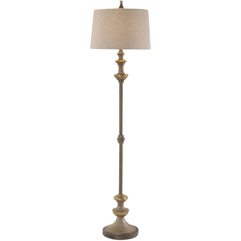 Uttermost Vetralla 66 1/2" Silver and Bronze Traditional Floor Lamp