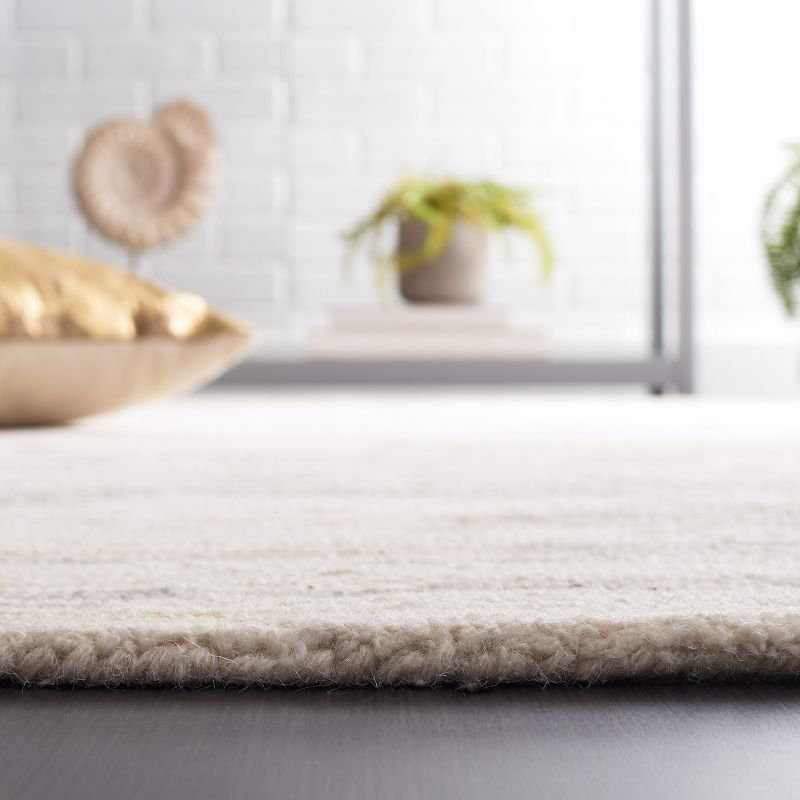 Abstract ABT465 Handmade Indoor Area Rug - Ivory/Grey - 6'x6' - Safavieh