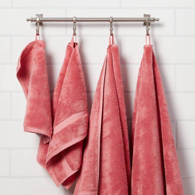 Total Fresh Antimicrobial Oversized Bath Towel Rose Pink - Threshold™: 100% Cotton, Low Lint, Machine Washable