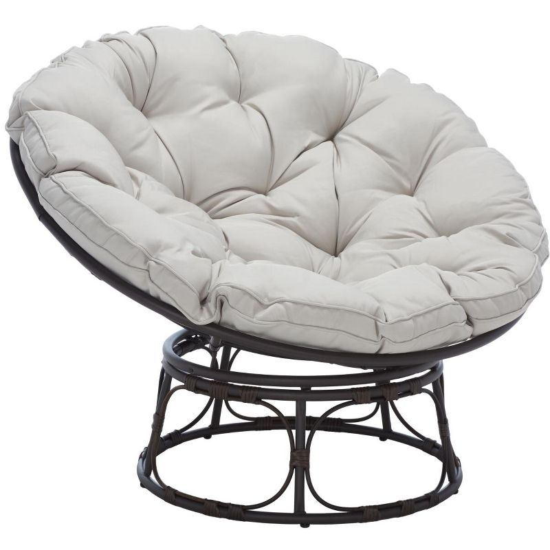 Kiraya Papasan Chair Indoor/Outdoor - PAT9041 - Brown/Grey - Safavieh