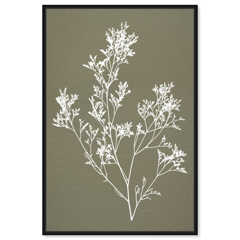 Art Remedy Timeless Leaf I Minimalistic Botanical and Floral Art Prints, 10" x 15", Black Frame