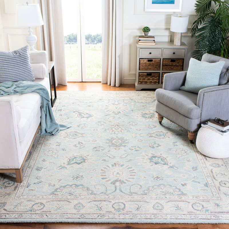 Blossom BLM702 Hand Tufted Area Rug - Grey/Multi - 5'x8' - Safavieh.