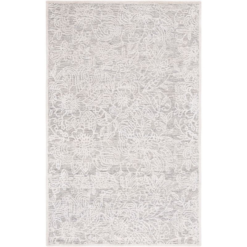 Charlton Home® Bateh Hand Tufted 60% Wool, 20% Bamboo Silk, 20% Cotton With Cotton Backing Floral Rug