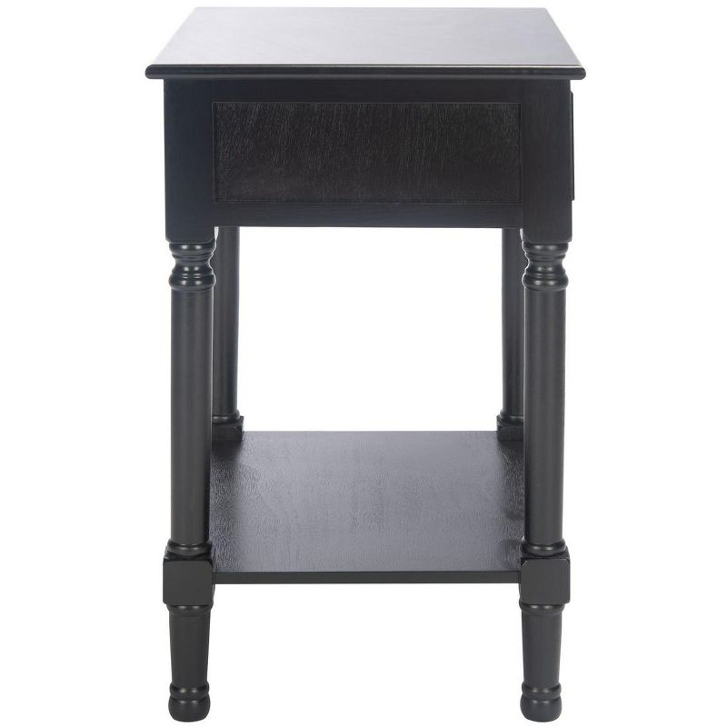 Haines 1 Drawer Accent Table - Black - Safavieh.
