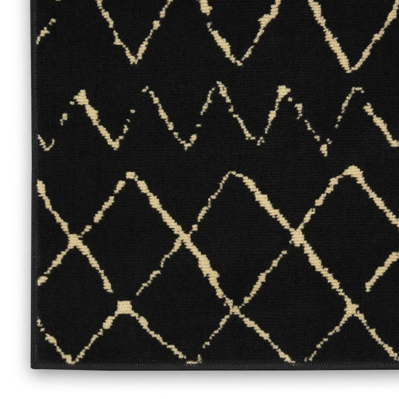 Nourison Grafix GRF04 Indoor Area Rug - Black 3'9" x 5'9"