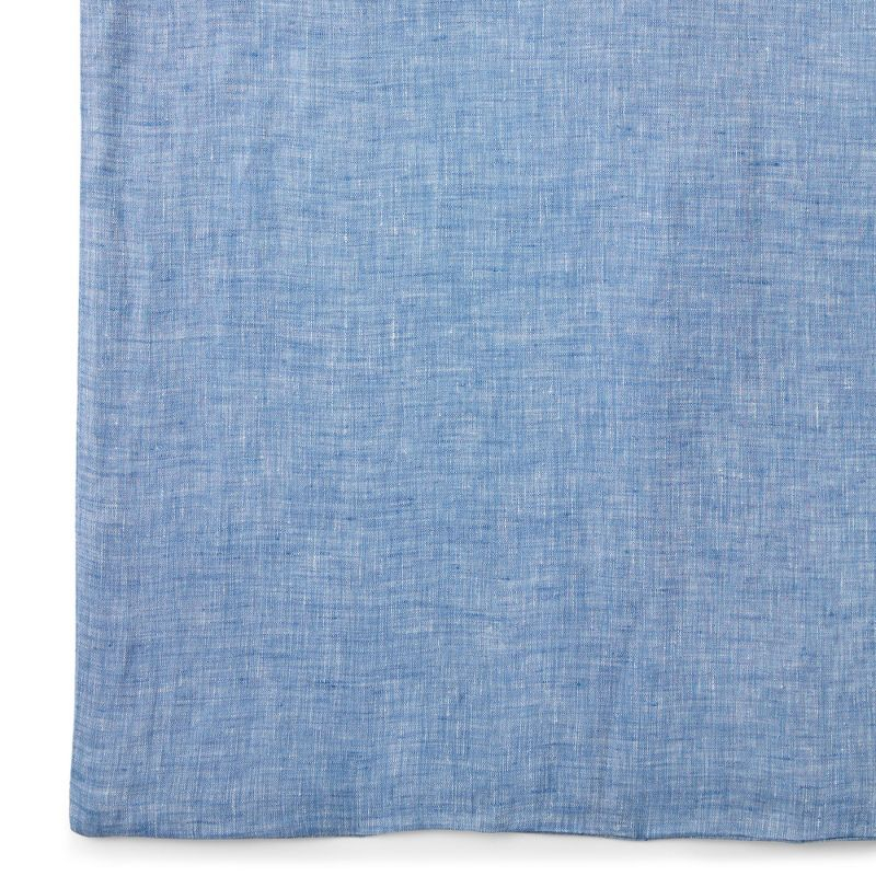Lands' End Garment Washed Flax Linen Chambray Breathable Duvet Bed Cover - King - Mariner Blue