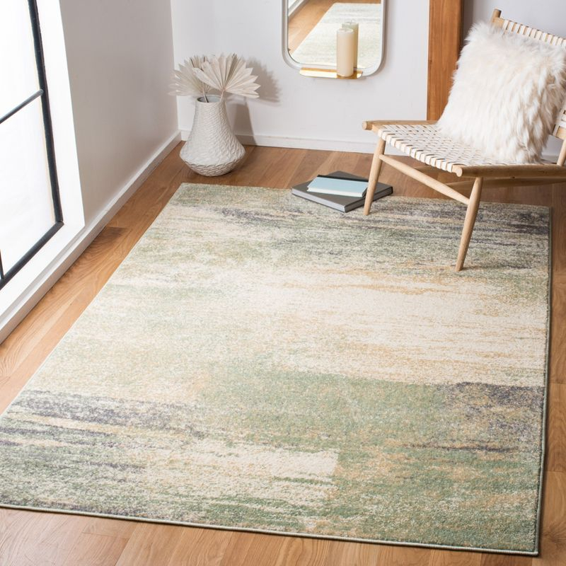 Adirondack ADR112 Machine Made Indoor Area Rug - Ivory/Sage - 5'-1"x7'-6" - Safavieh