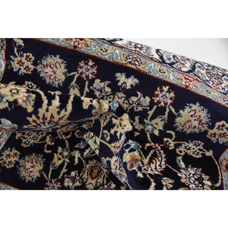 Unique Loom Narenj Collection Area Rug - Leeds (8'  x 10' Rectangle Navy Blue/Beige)