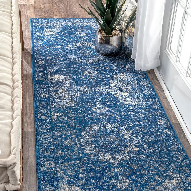 Nuloom Verona Vintage Persian Indoor Area Rug, Runner 2' 6" x 6', Dark Blue
