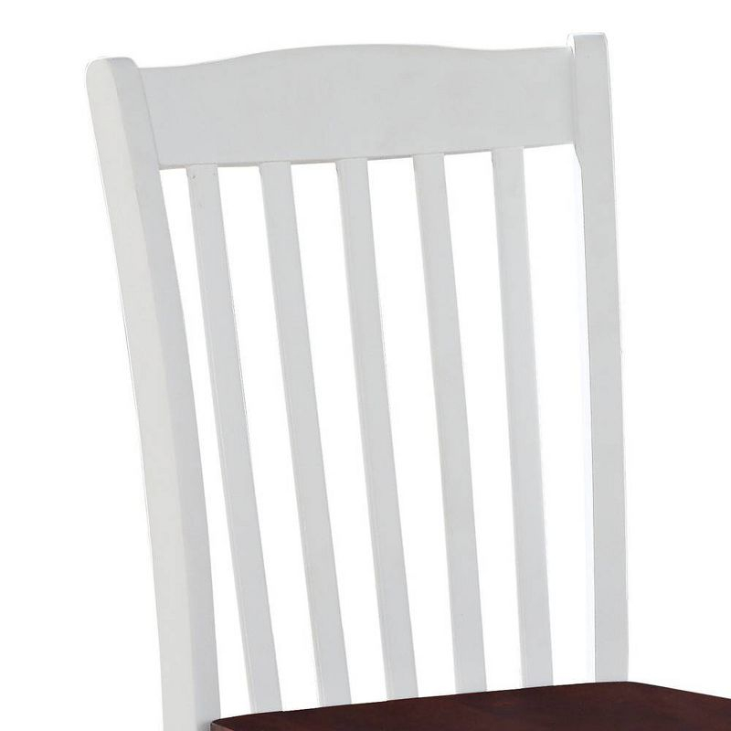 Acme Furniture Green Leigh Dining Chairs White/Walnut Finish