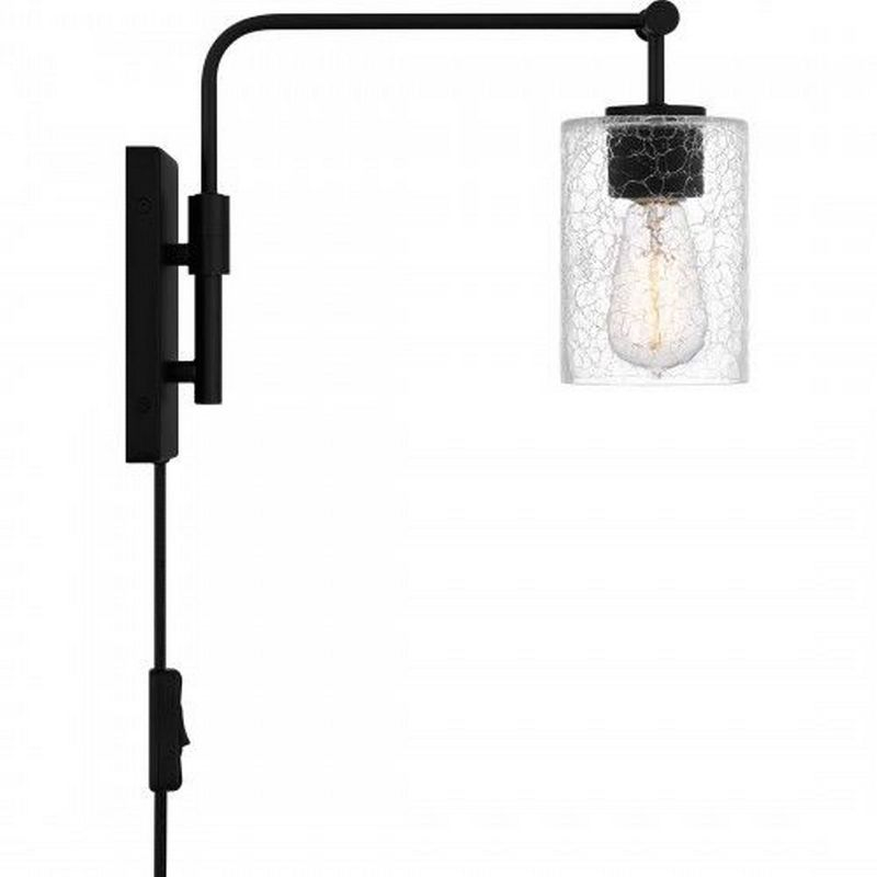 Quoizel Lighting Quoizel Wood 1 - Light Swing Arm Lamp in  Matte Black