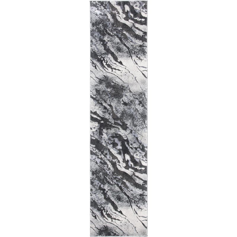 Pacific PFC865 Power Loomed Indoor Runner Rug - 2'2"x5' - Dark Grey/Light Grey - Safavieh