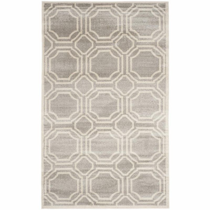 Amherst AMT411 Power Loomed Area Rug - Light Grey/Ivory - 6'x9' - Safavieh.