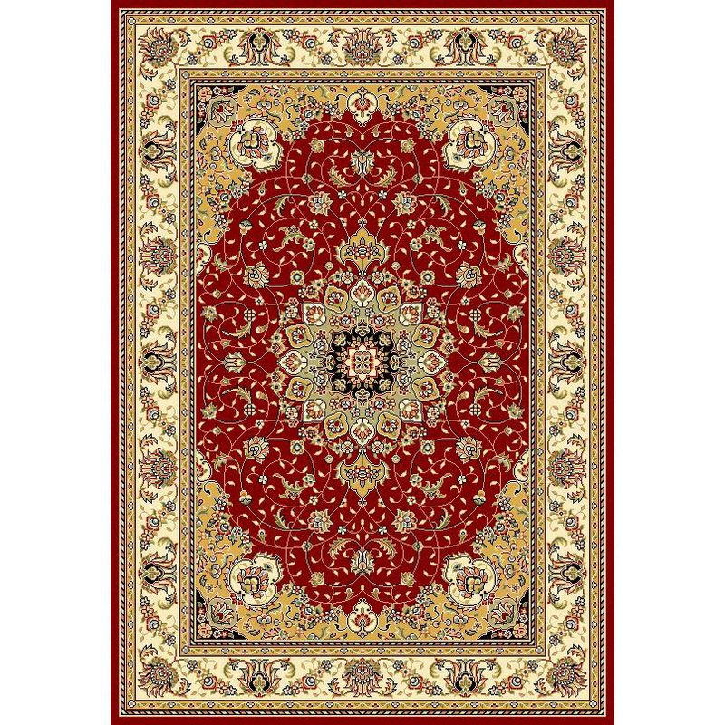 Lyndhurst LNH329 Power Loomed Area Rug - Red/Ivory - 5'3"x7'6" - Safavieh