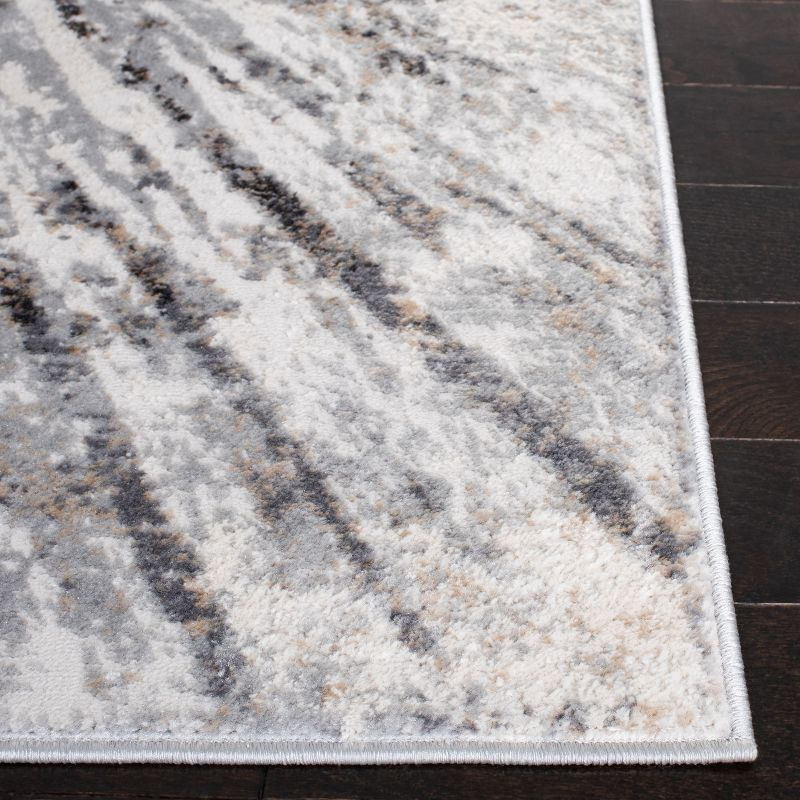 Amelia ALA449 Power Loomed Indoor Area Rug - Grey/Gold - 6'7"x9'6" - Safavieh