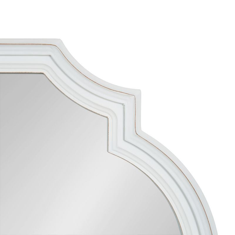 Kate and Laurel Fairbourne Scalloped MDF Full Length Mirror, 20x42, White