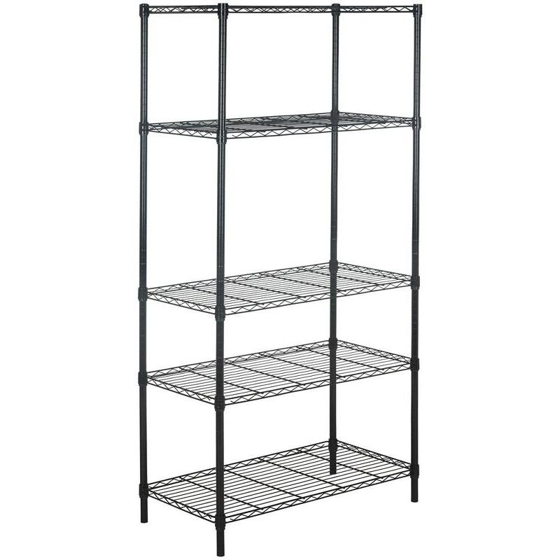 Alpha 5 Tier Shelving - Black - Safavieh