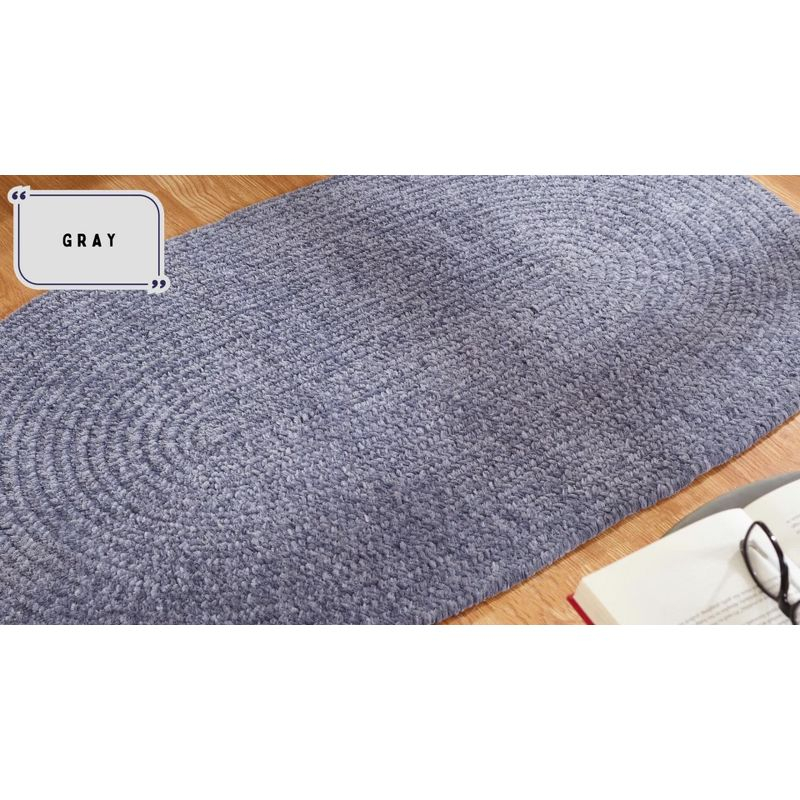 24" x 72" Chenille Solid Collection Emerald Green Reversible Indoor Area Utility Runner Rug - Better Trends