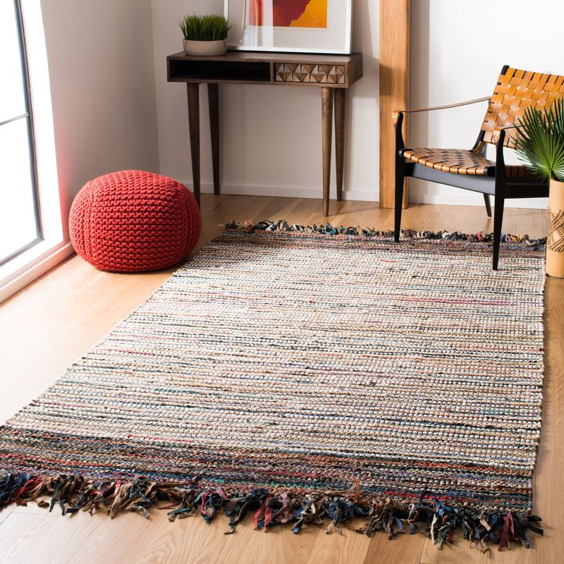 Vintage Leather VTL373 Hand Woven Area Rug - Multi - 4'x6' - Safavieh.